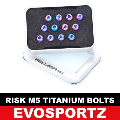 Risk M5 x 10 Titanium Bolts (12 Pieces Box)