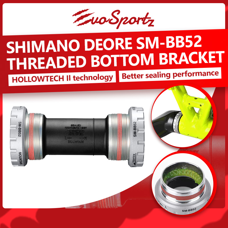 Shimano Deore SM BB52 Hollowtech II Bottom Bracket EvoSportz Singapore