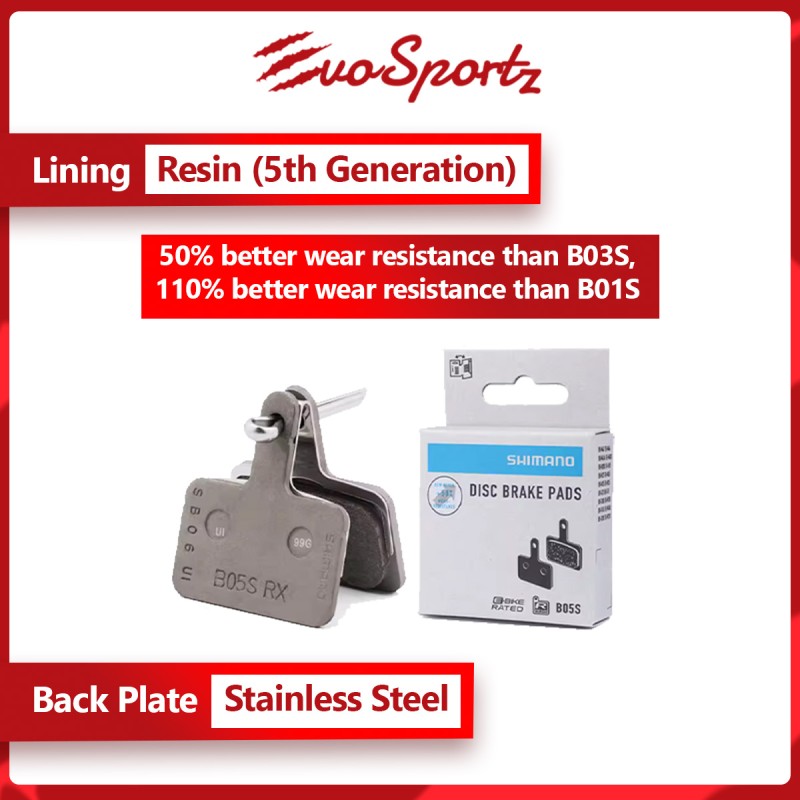 Shimano Disc Brake Pad Resin B05S-RX | EvoSportz Singapore