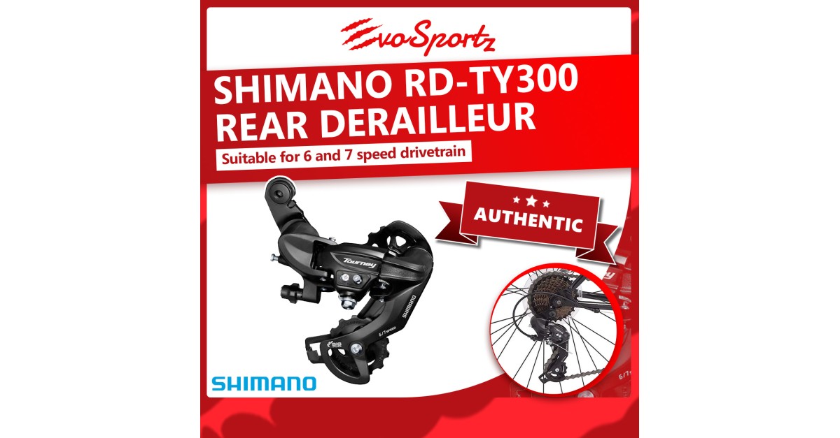 Dérailleur Arrière Sun Race RD-TY300B - Compatible 6/7/8 Vitesses, Noir, Neuf