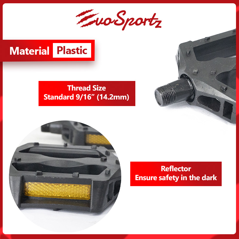 Budget Plastic Bike Pedals EvoSportz Singapore