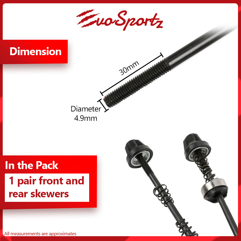 ONXVE Bicycle Quick Release Skewers EvoSportz Singapore