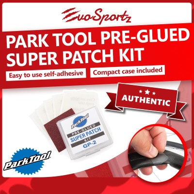 Park Tool Pre-Glued Super Patch Kit GP-2C | Tire Repair Patch Kit | Tube Puncture Patches