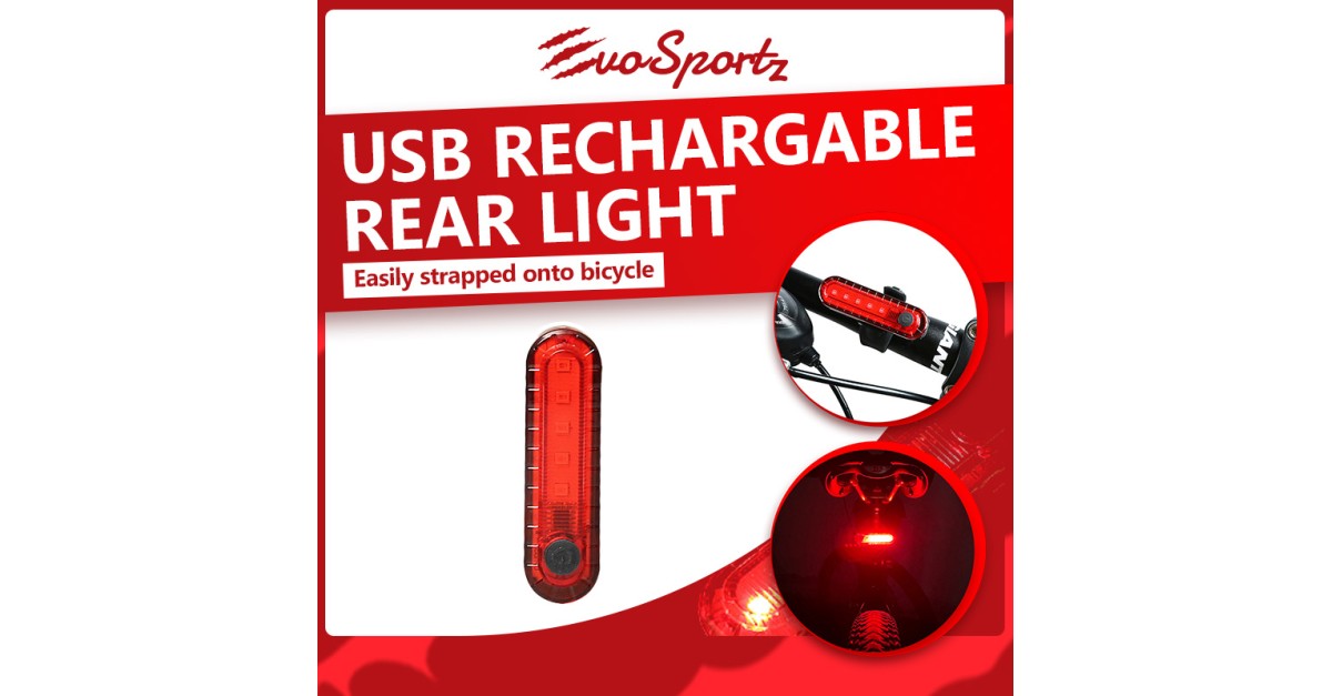 USB Rechargeable Rear Light (056) | EvoSportz Singapore