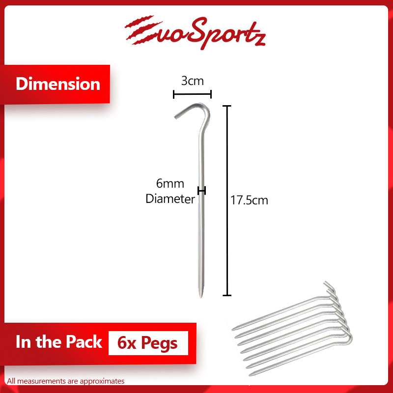 Campsor Tent Pegs EvoSportz Singapore