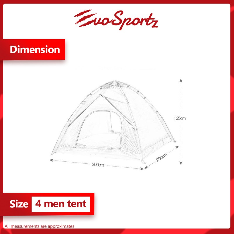 Kaisokugi Quick Set Camping Tent EvoSportz Singapore