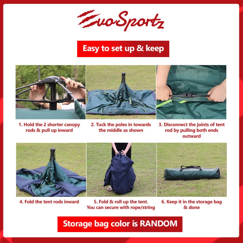 Kaisokugi Quick Set Camping Tent EvoSportz Singapore