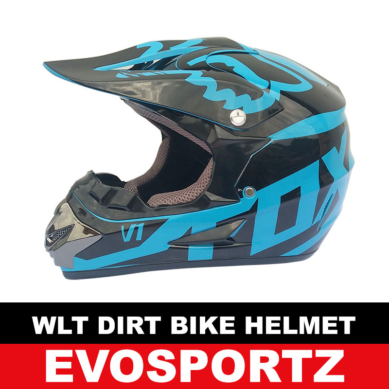 teal dirt bike helmet