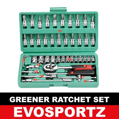 Greener Ratchet Set (46 Pieces)