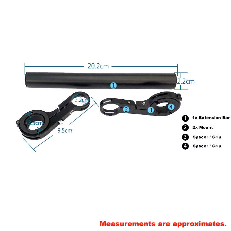 upright handlebar extensions